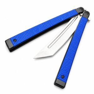 Cuchillo de mariposa de hoja Tanto samurái de estilo japonés de 9,5 pulgadas Balisong