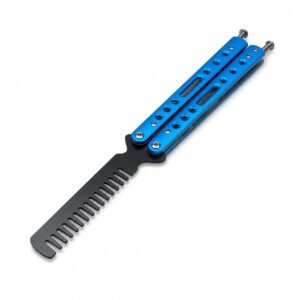 Balisong Peine de Mariposa Peine de práctica para Acampar al Aire Libre Rodamientos de Bolas, Herramientas de práctica Peine de Mariposa