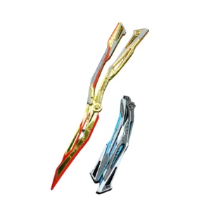 Crossfire-juego periférico de metal, modelo plegable, cuchillo de mariposa, entrenador, manualidades