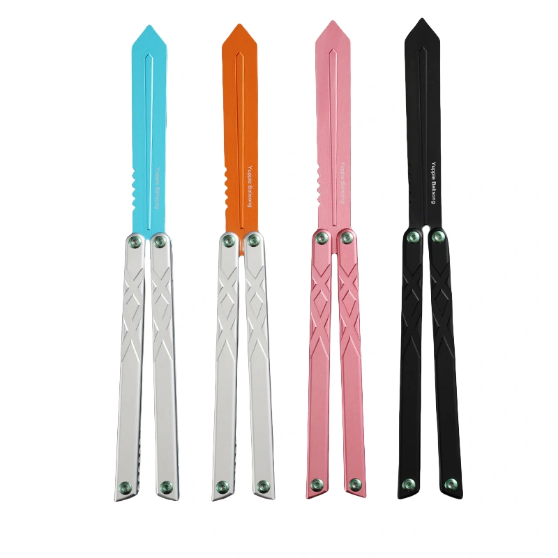 O1CN01yMDNAI1wALDJuq09e_2212462136267-0-cib.webp Cuchillo de entrenamiento de pez espada, cuchillo plegable de mariposa, cuchillo oscilante de práctica sin afilar, cuchillo de mariposa Serie 7