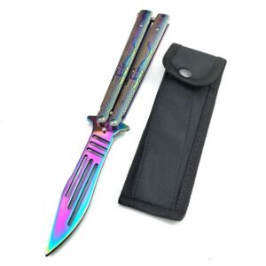 Cuchillo de práctica de mariposa sin afilar vendedor caliente